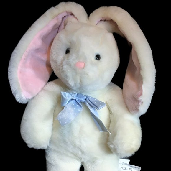 Ganz Bunny Rabbit NUZZLES White Plush Vintage 1998 Pink Lop Ears ULTRA RARE-VHTF - Picture 5 of 11